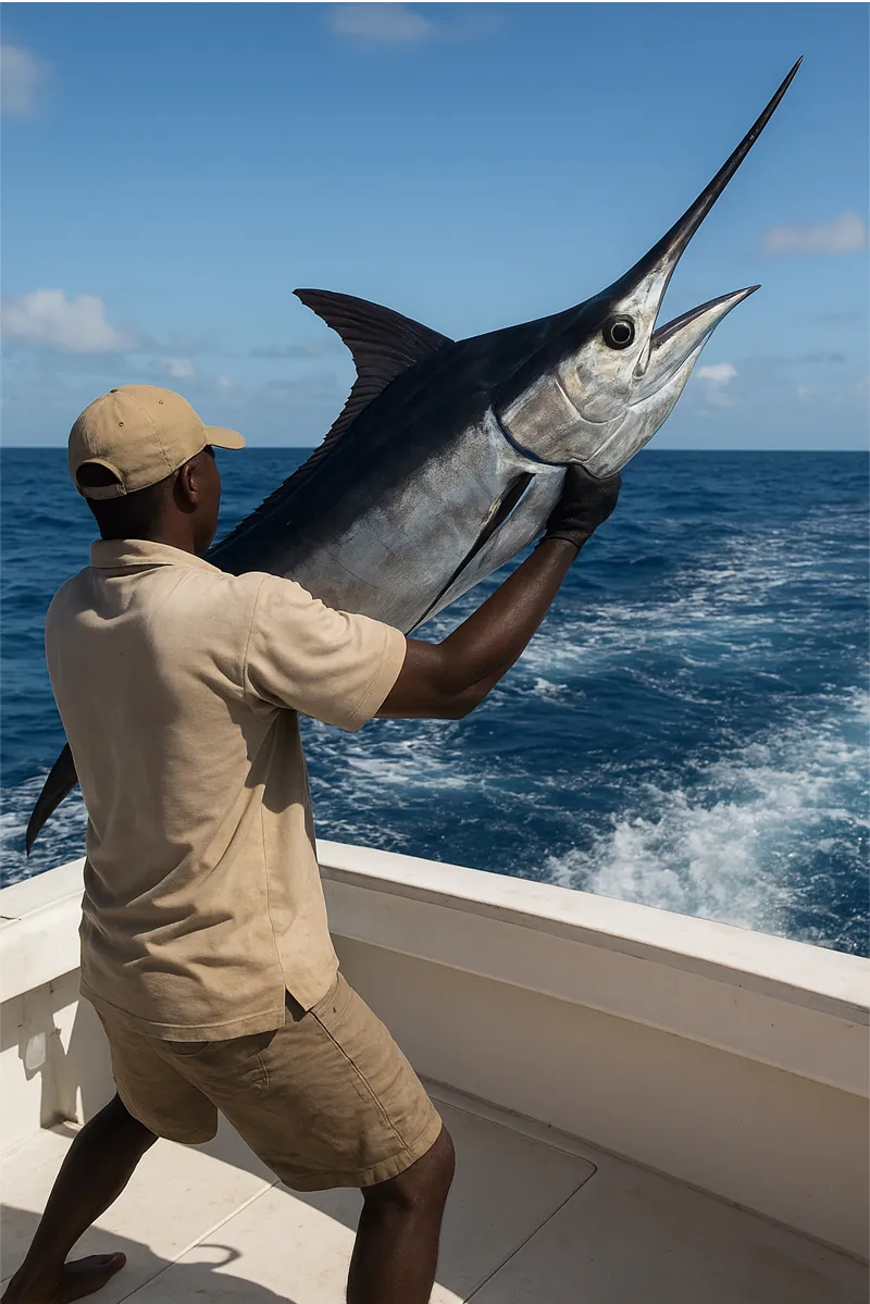 Pêche sportive en mer à Boa Vista, Cap-Vert